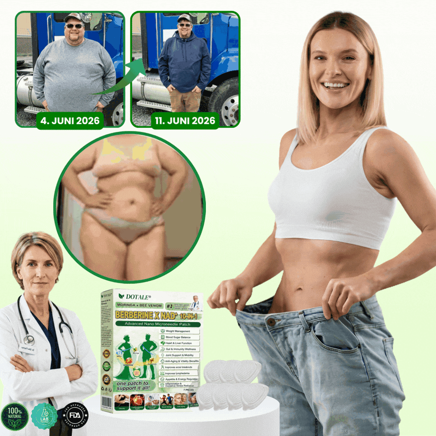 DOTALE® Moringa-Abnehm-Pflaster | Verbrennen Sie bis zu 89 % mehr Bauchfett in 7 Tagen!